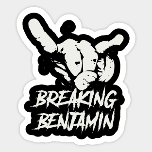 breaking benjamin horn sign Sticker